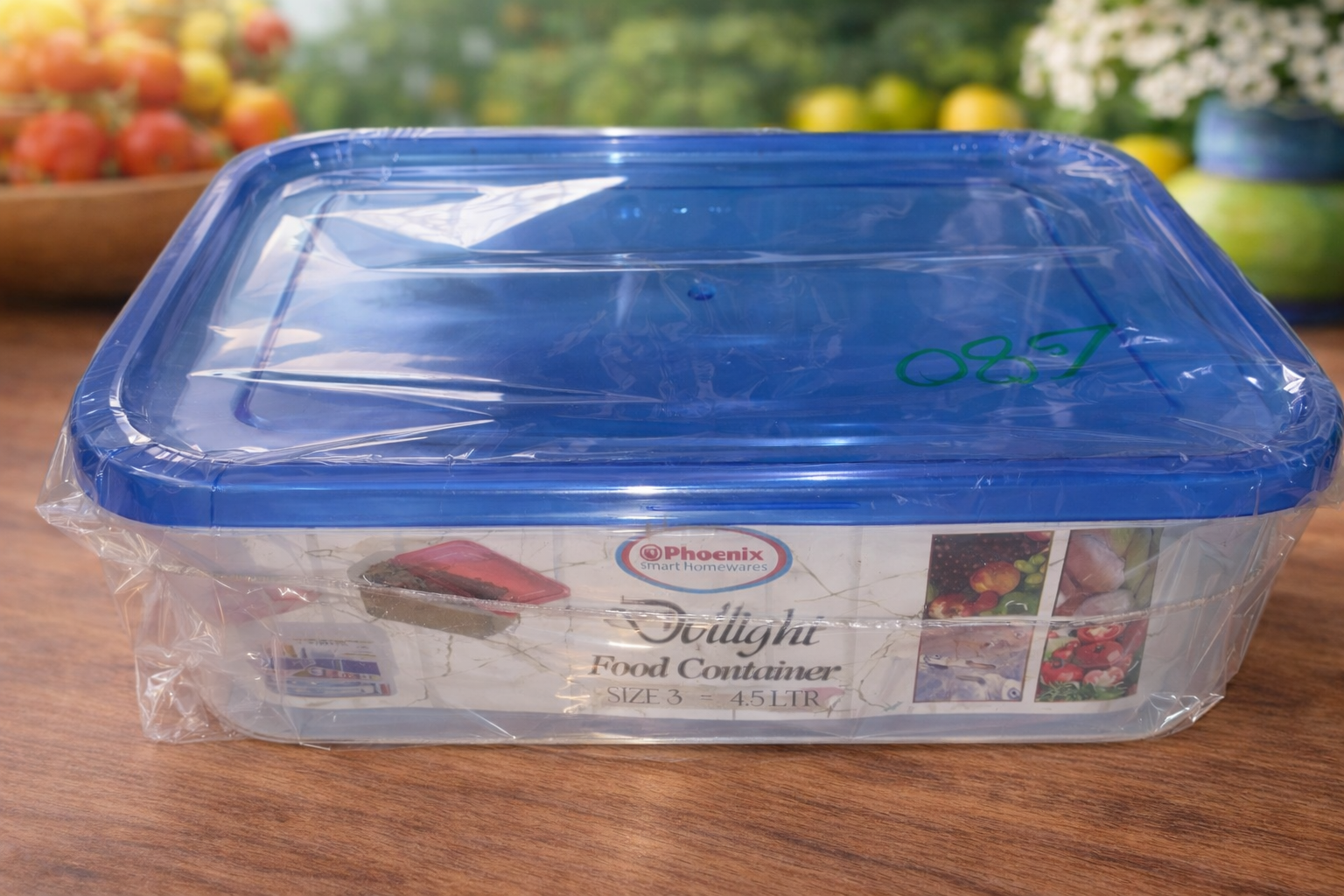 Phoenix Twilight Large Food Storage Container – 4.5L Plastic Kitchen Storage Box with Lid