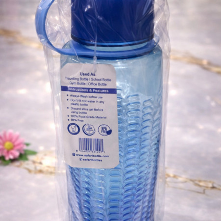 Safari BPA-Free Plastic Water Bottle with Handle – Multipurpose Travel & Gym Bottle
