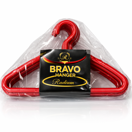 Bravo Radium Red Clothes Hanger – Durable Plastic Wardrobe Hanger