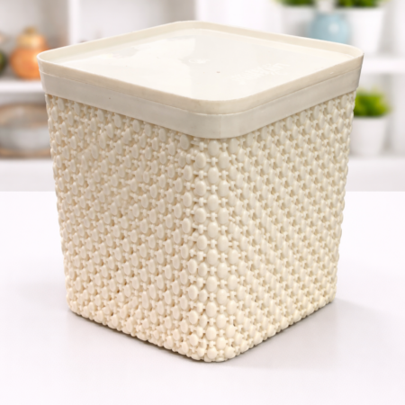 Premium Textured Storage Box with Lid – Multipurpose Organizer