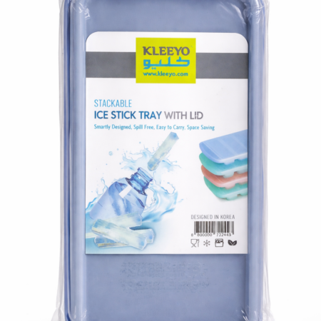 Kleeyo Stackable Ice Stick Tray with Lid – Space Saving Ice Maker