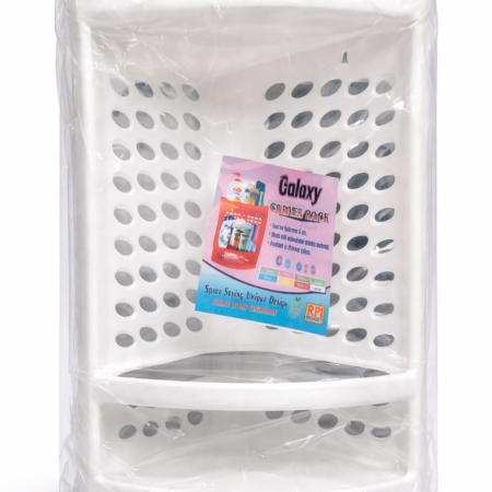 Galaxy Corner Storage Rack – Plastic Multi-Layer Organizer Shelf