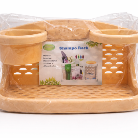 Bathroom Shampoo Rack with Holders – Plastic Shower Organizer Shelf