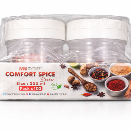 Maxware Comfort Spice Shaker Set – 300ml (Pack of 2) BPA-Free Storage Jars