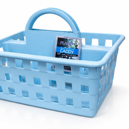 Plastic Multi-Purpose Storage Basket with Handle – Portable Organizer Caddy