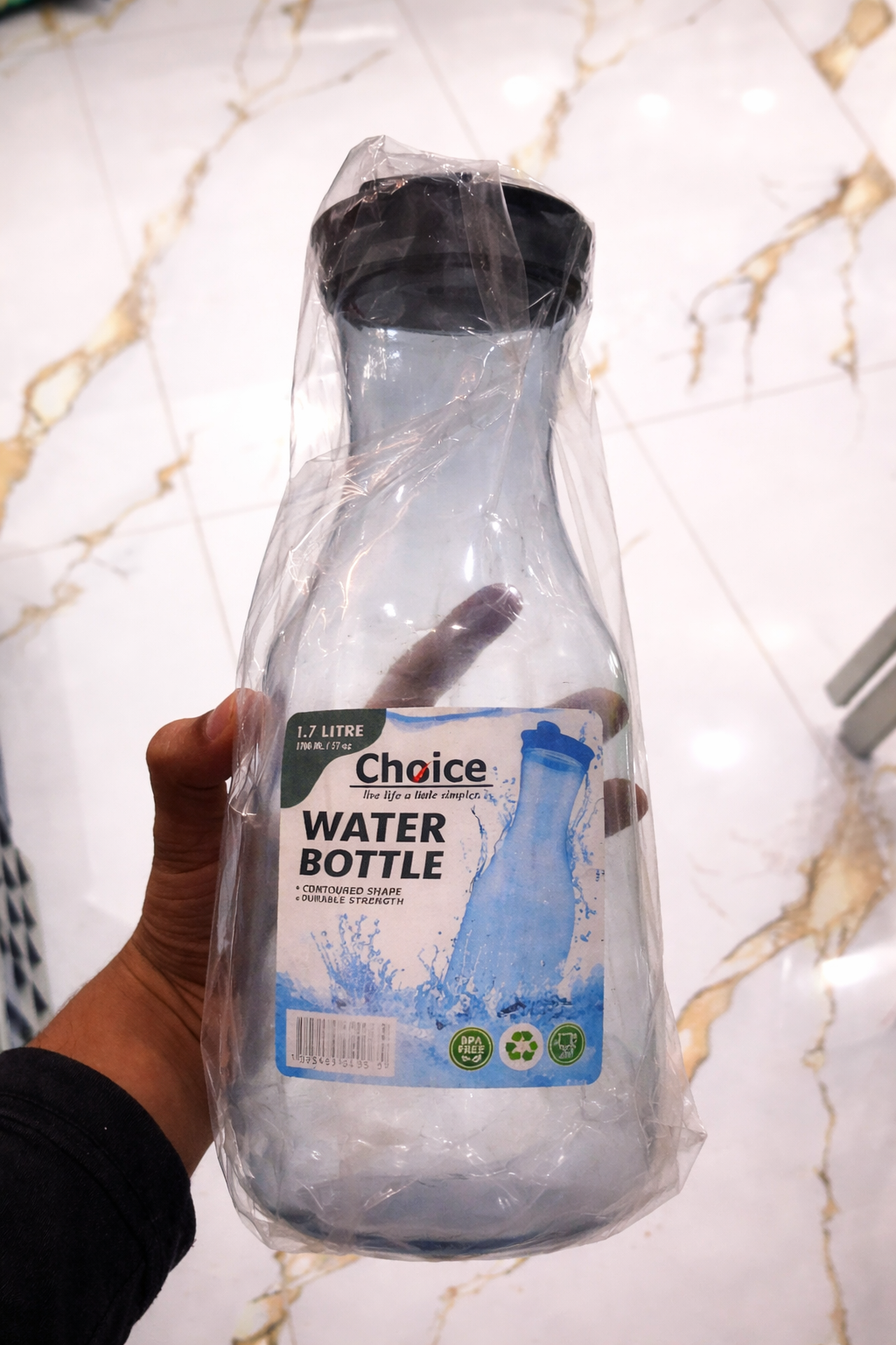 1.7L Water Bottle / Jug – Large Capacity Plastic Water Bottle (Choice Brand)
