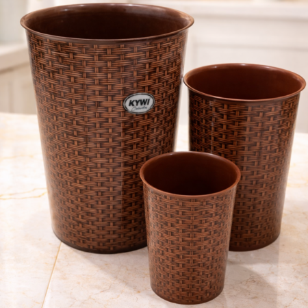 Rattan Style Plastic Flower Pot | Decorative Garden Planter (Small, Medium, Large)