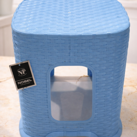 Rattan Style Plastic Step Stool | Heavy Duty Multipurpose Household Stool