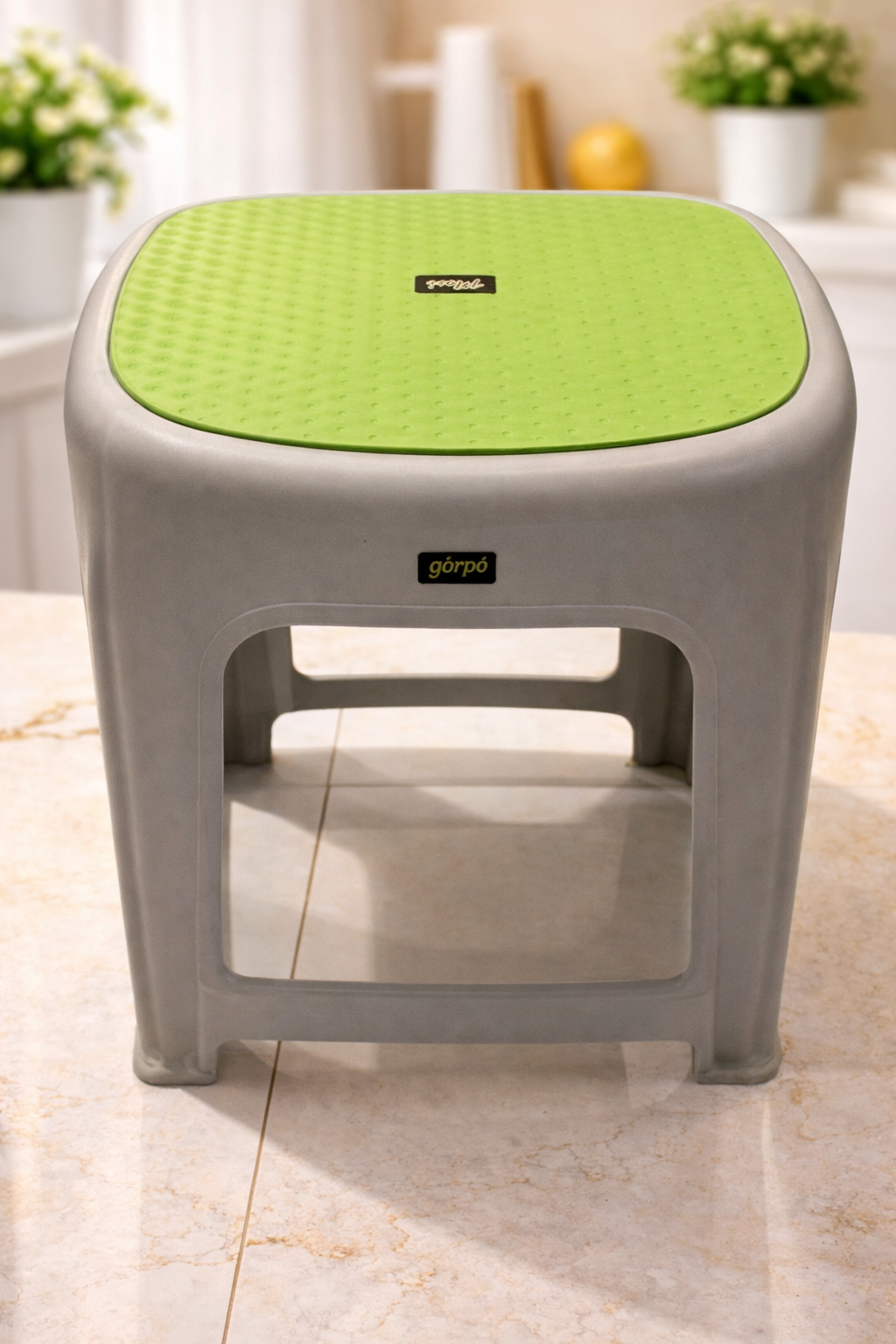 Non-Slip Plastic Step Stool | Heavy Duty Household Stool for Kitchen & Bathroom