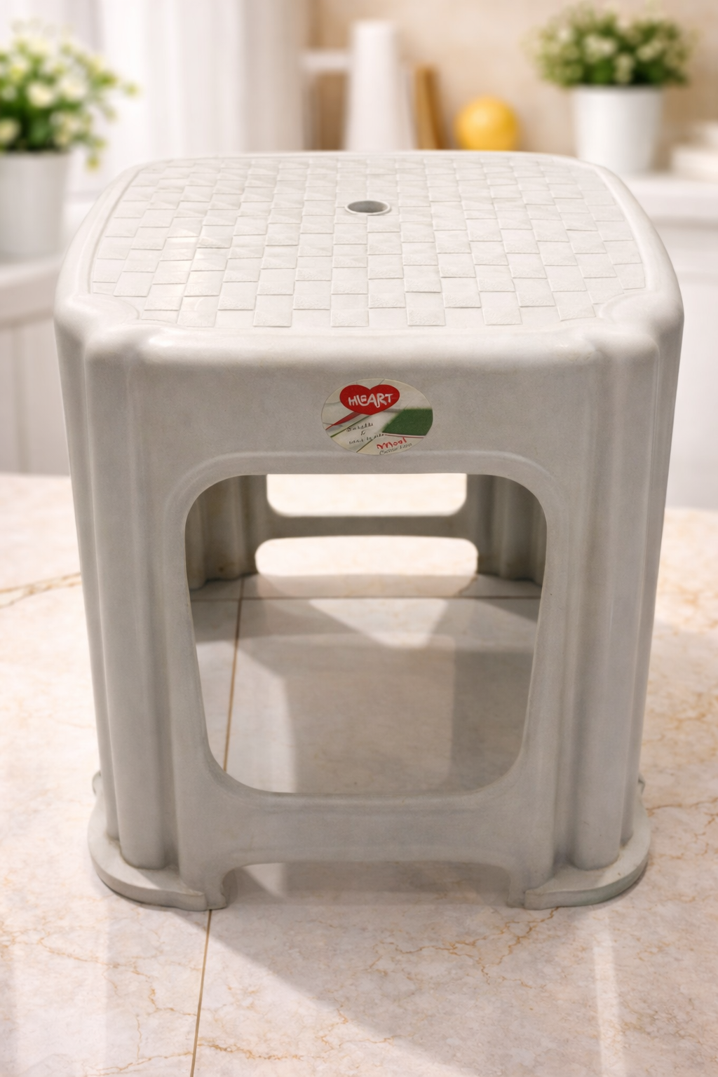 Heavy Duty Plastic Step Stool | Durable Household Stool for Kitchen & Bathroom