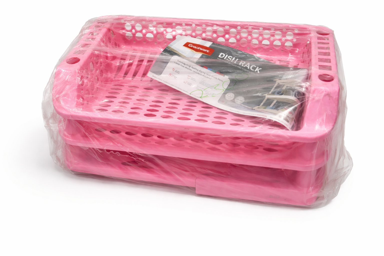 2-Layer Plastic Dish Rack | Kitchen Plate & Utensil Drying Organizer