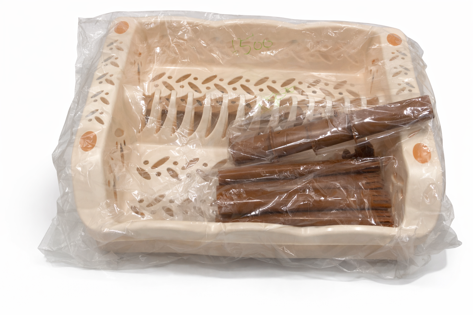 Plastic Dish Rack with Cutlery Holder | Kitchen Plate Drying Stand