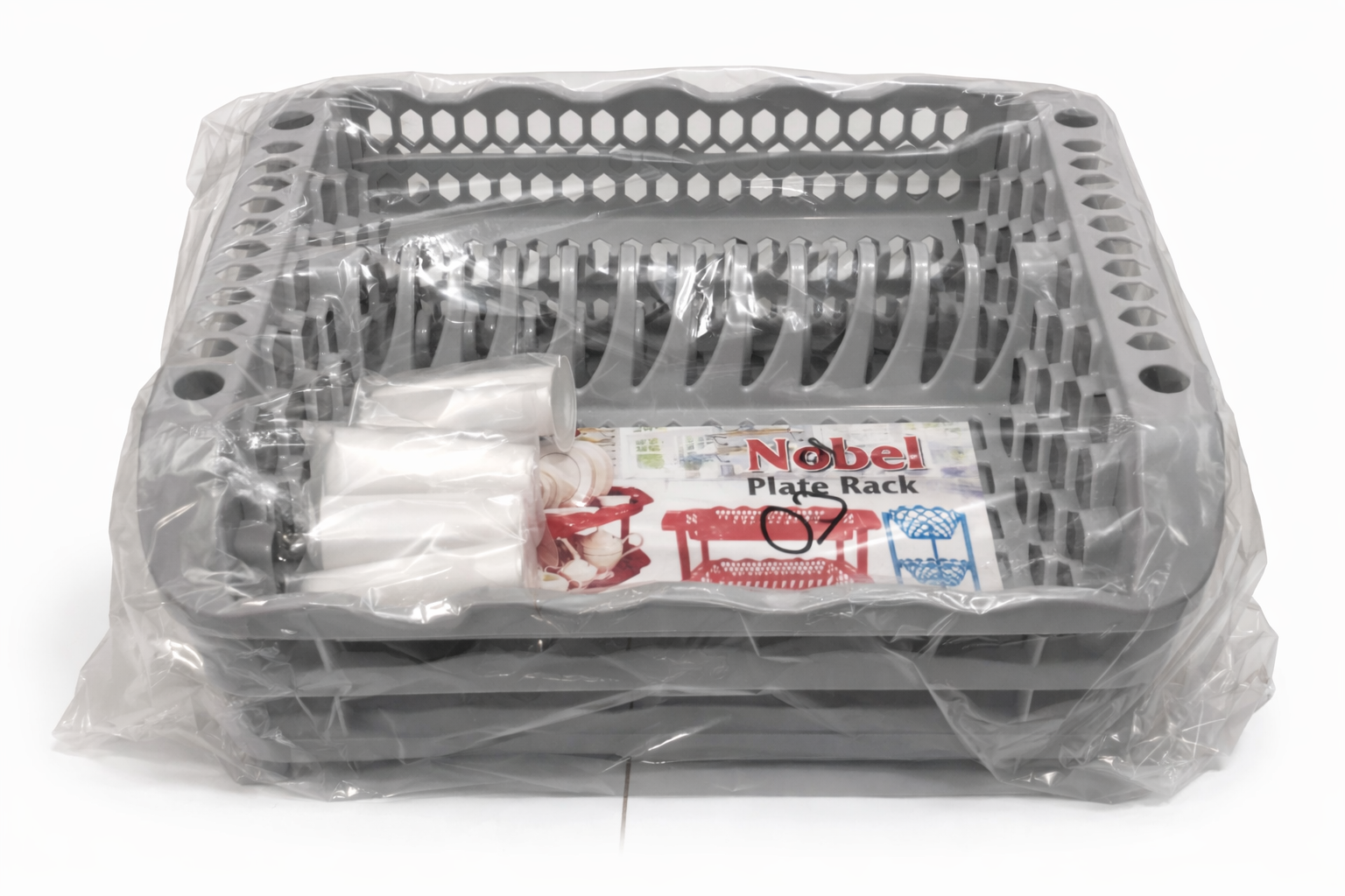 Plastic Plate Rack | Kitchen Dish Drying Rack with Cutlery Holder