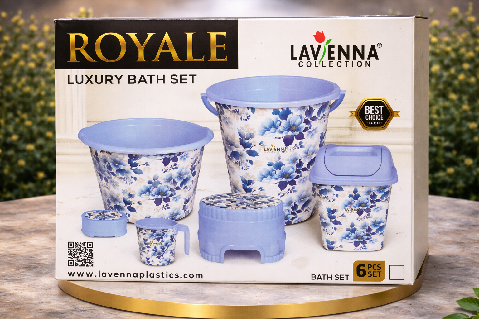 Lavenna Collection Royale Luxury Bath Set – 6 Piece Bathroom Accessories Set