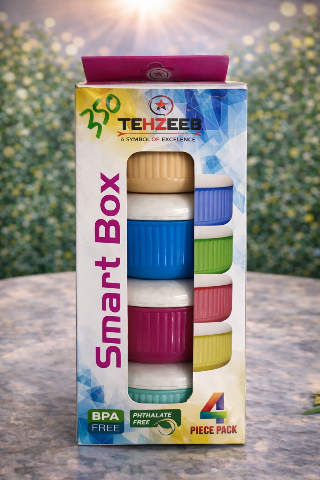 Tehzeeb Smart Box 350 – 4 Piece Food Storage Container Set (BPA Free)