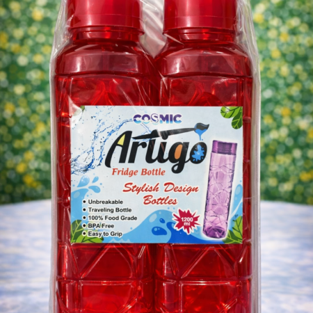 Cosmic Arugo Fridge Bottle 1200ml – Food Grade Plastic Water Bottle (Pack of 2)