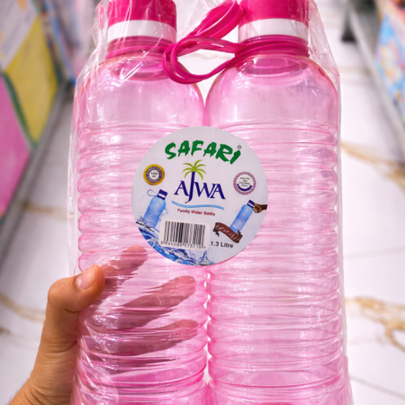 Safari Ajwa Family Water Bottle 1.3L – Large Plastic Water Bottle (Pack of 2)