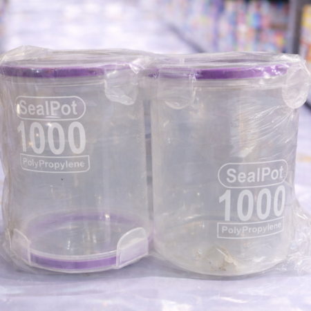 SealPot 1000ml Plastic Storage Container Set – Polypropylene Airtight Food Storage Jars (2 Pieces)