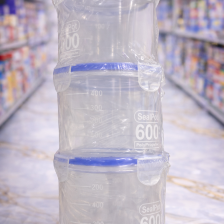 SealPot 600ml Plastic Storage Container Set – Polypropylene Airtight Food Containers (3 Pieces)