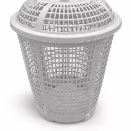 Plastic Ventilated Laundry Basket with Lid | Multipurpose Clothes Storage Hamper