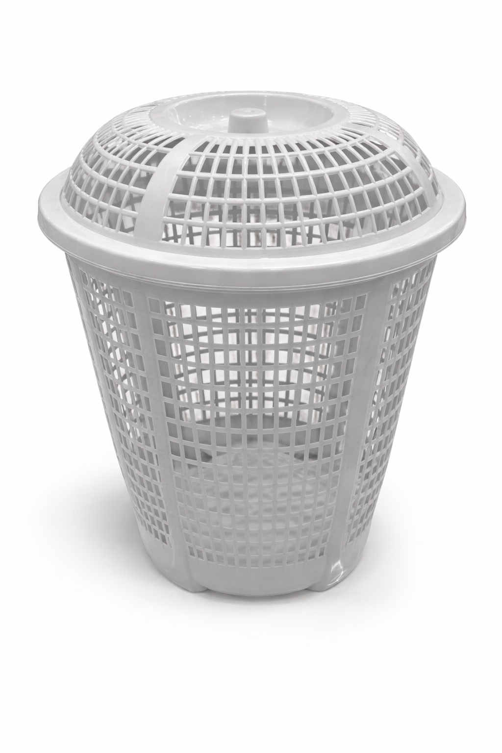 Plastic Ventilated Laundry Basket with Lid | Multipurpose Clothes Storage Hamper