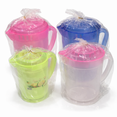 Plastic Water & Juice Jug with Strainer – Multipurpose Drink Serving Pitcher