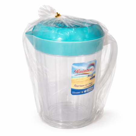 Rainbow Plastic Water & Juice Jug – Multipurpose Beverage Serving Pitcher