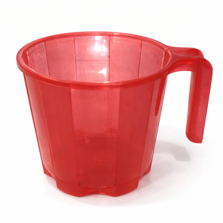 Transparent Plastic Water Mug with Handle – Multipurpose Household Mug