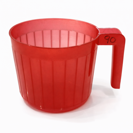 Red Plastic Water Mug with Handle – Durable Multipurpose Household Mug